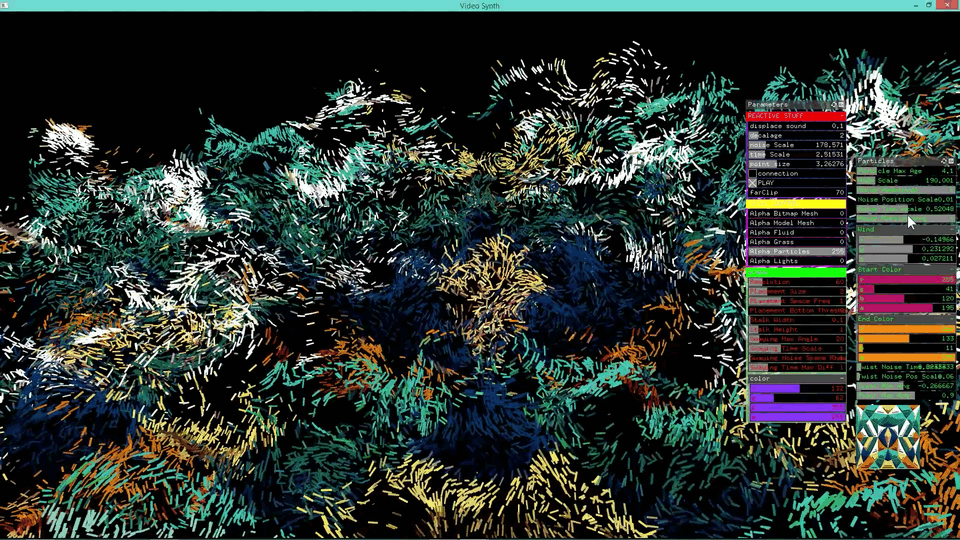 Particle simulations for VJing set made with OpenFrameWorks